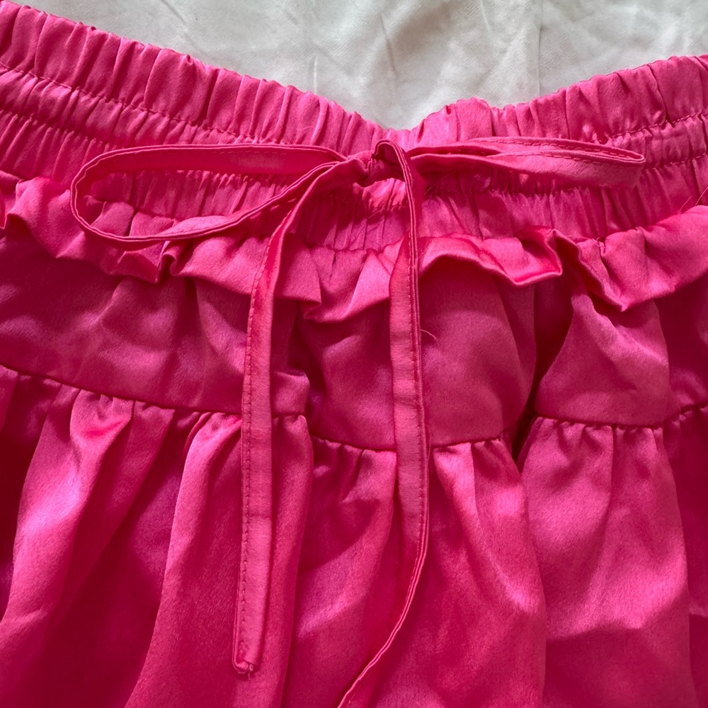 Day + Moon Pink Satin Summer Skirt